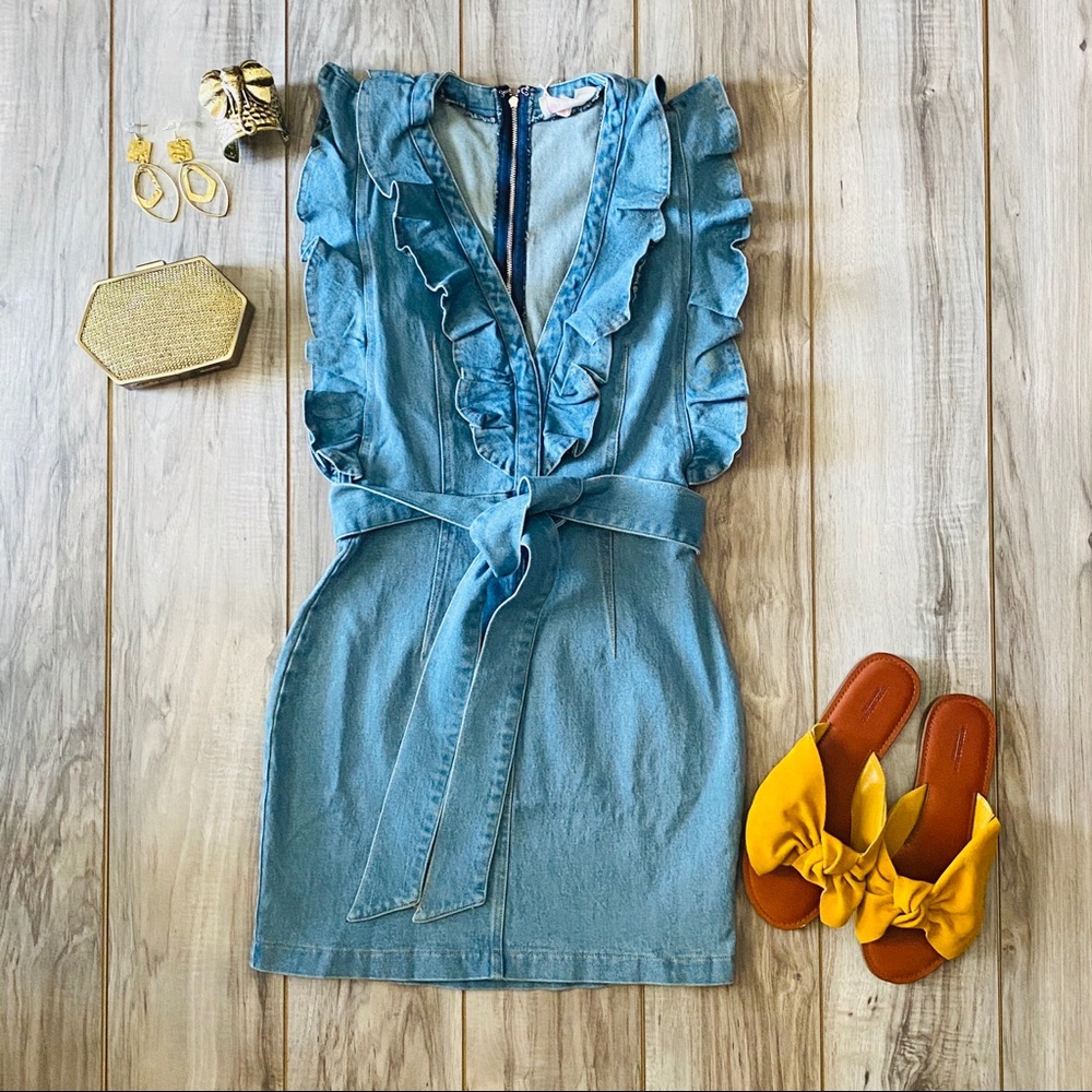 Jayde Ruffla Denim Dress